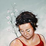 The Orchid Girl 40 x 40